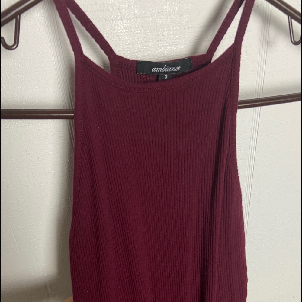 high neck maroon ribbed bodycon bodysuit